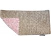 Mocha Minky Dot/Baby Pink Swirl Burp Cloth